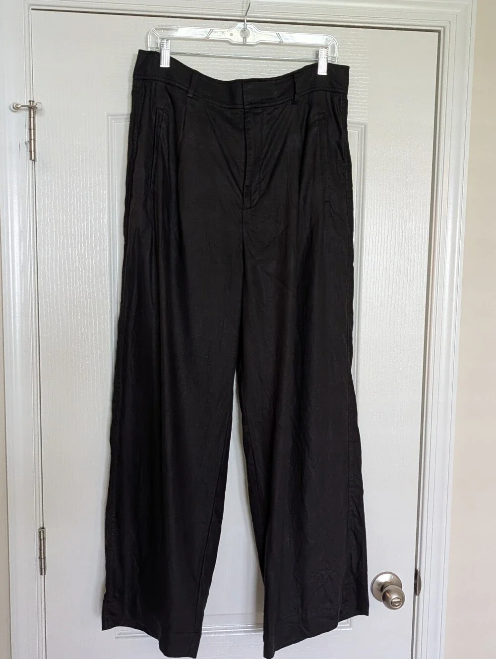 Everlane The Linen Way-High® Drape Pant BLACK